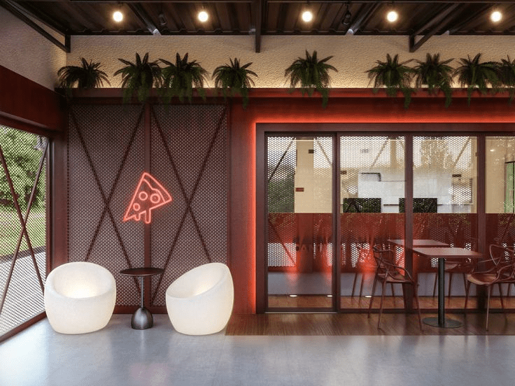 Arquitetura de pizzarias gourmet